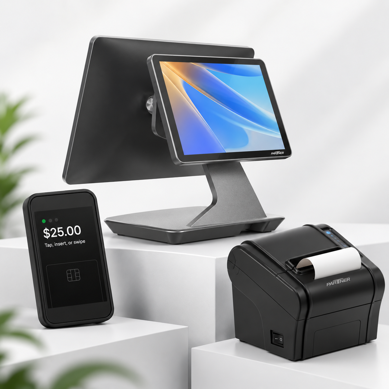 Sofia POS Komplettpaket: Kasse mit Kundendisplay, PAY Terminal und Bondrucker